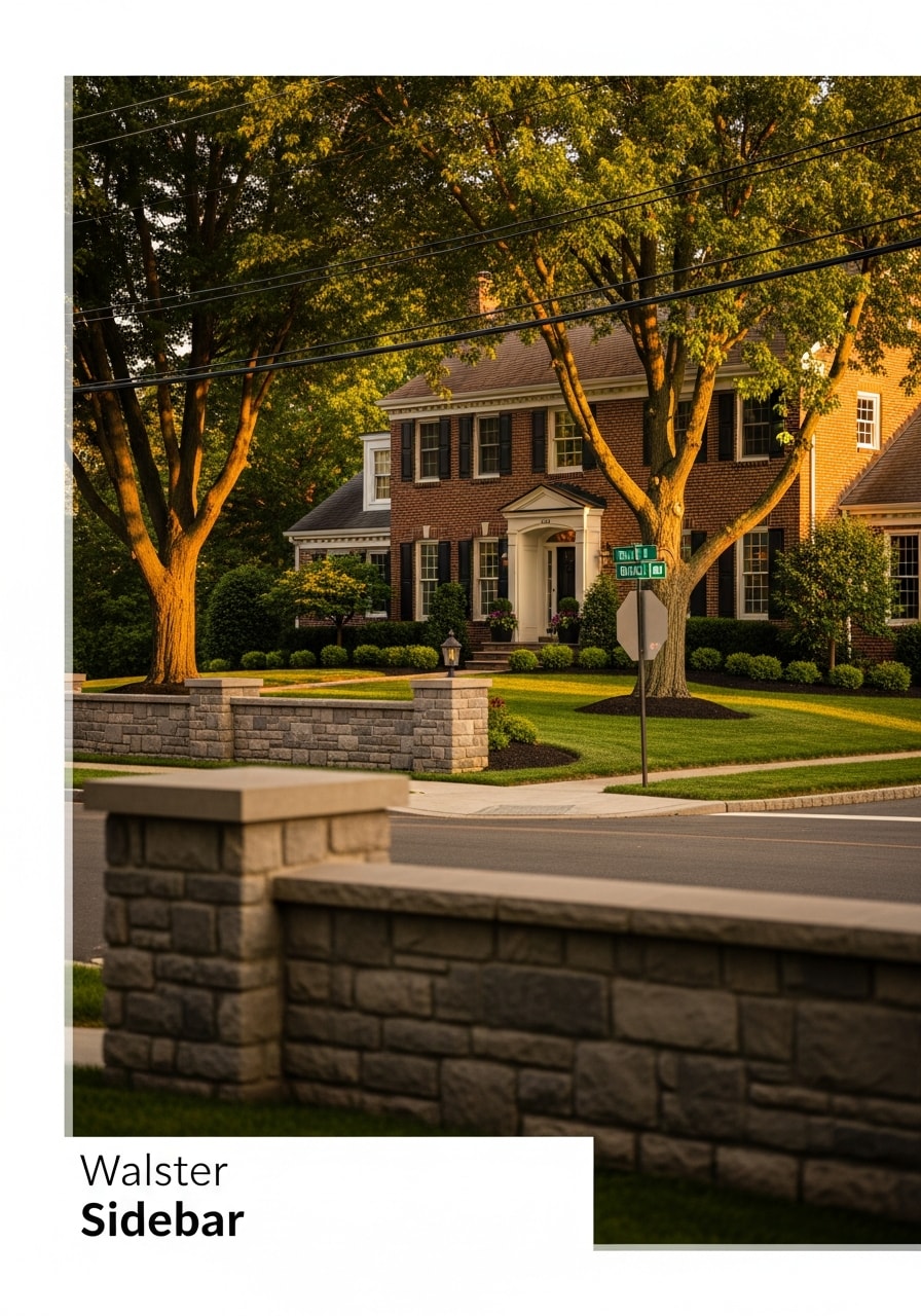 Close-up of a Windsor home's front entrance with landscaping and clear property lines.